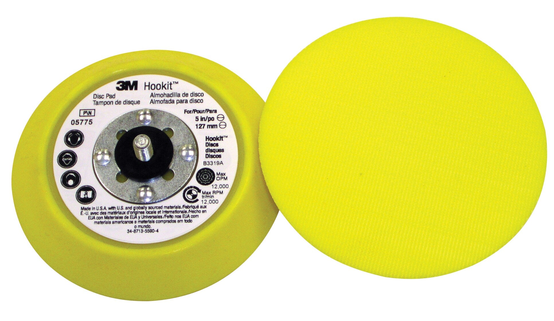 3M™ Hookit™ Disc Pad 05775, 5 in x 3/4 in 5/16-24 External