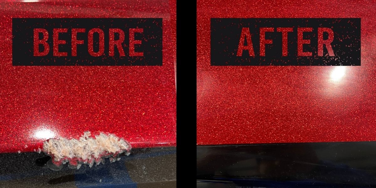 before and after gel coat repair