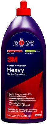 3M™ Perfect-It™ Gelcoat Heavy Cutting Compound, 36102, 1 quart