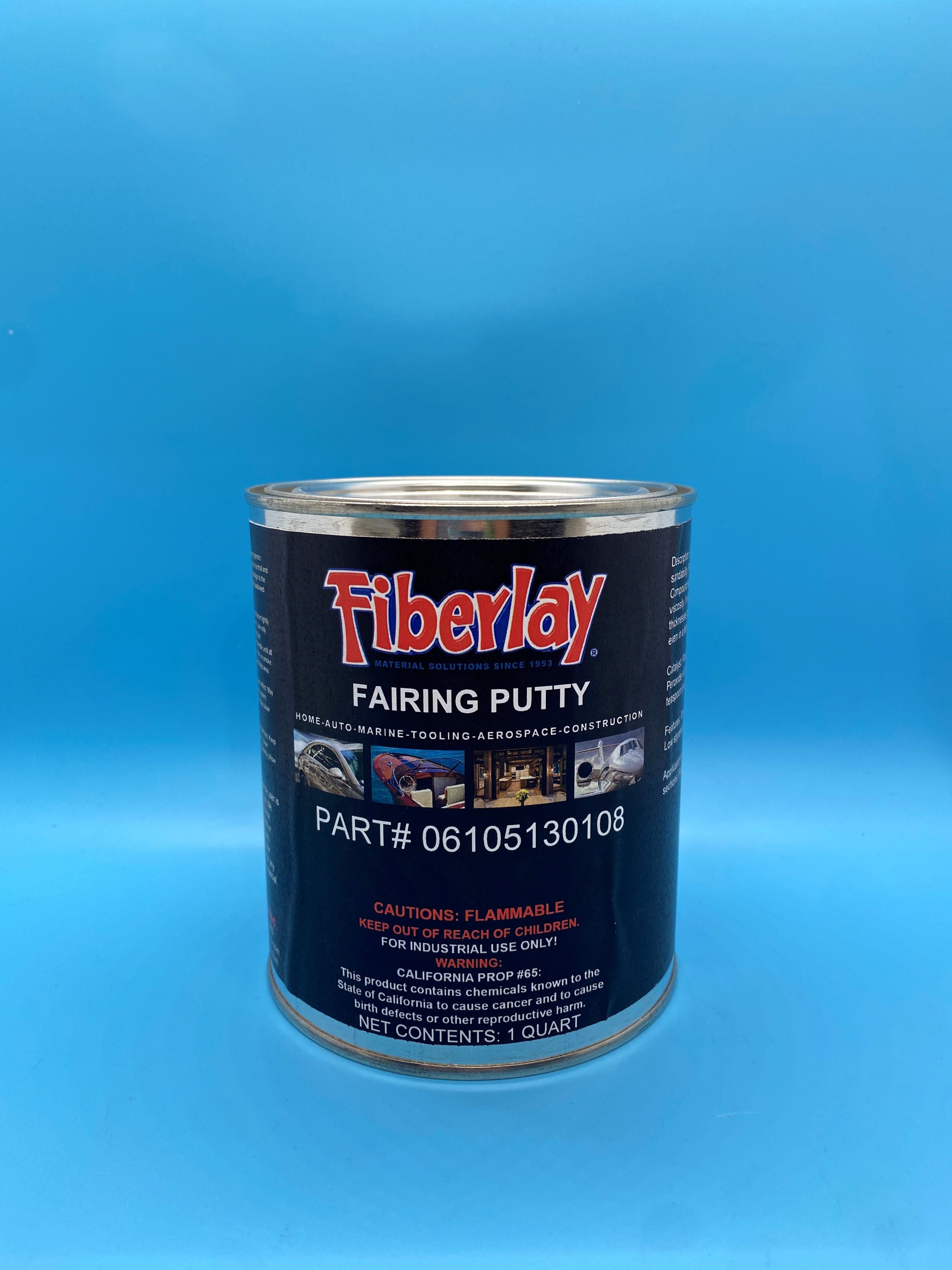 FAIRING PUTTY/FILLER GROUND FIBER -WHITE QUART