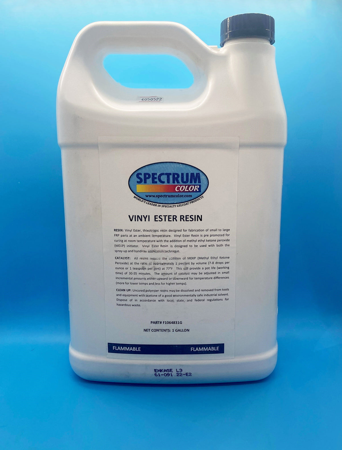 Vinyl Ester Resin - 1 Gallon Kit With Catalyst (MEKP), For Fiberglass, Boat Repair & Composite Projects