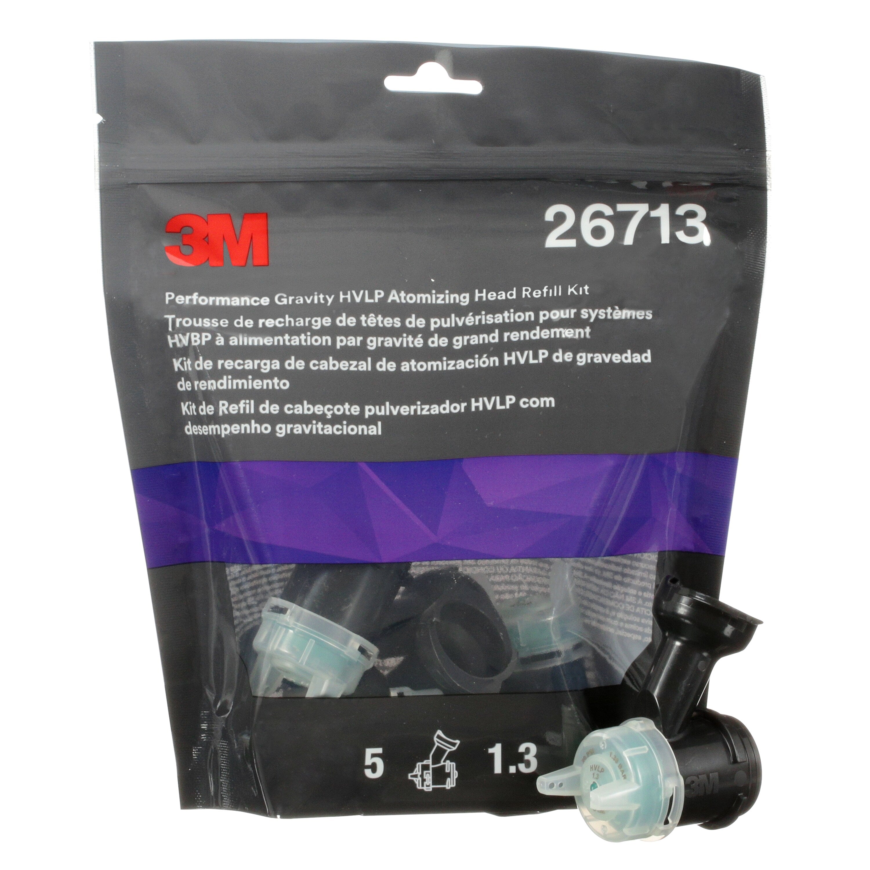 3M™ Performance Atomizing Head Refill Kit, Green, 1.3, 5 pack